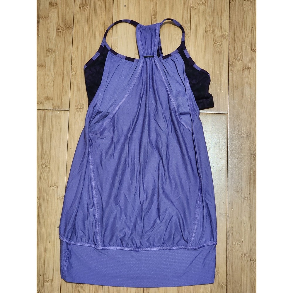 Lululemon No Limits Tank Womens 4 Winter Orchid Deep Zinfandel Luon Built In Bra